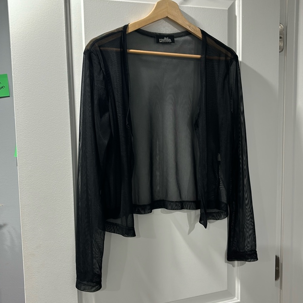 Black Mesh Long Sleeve